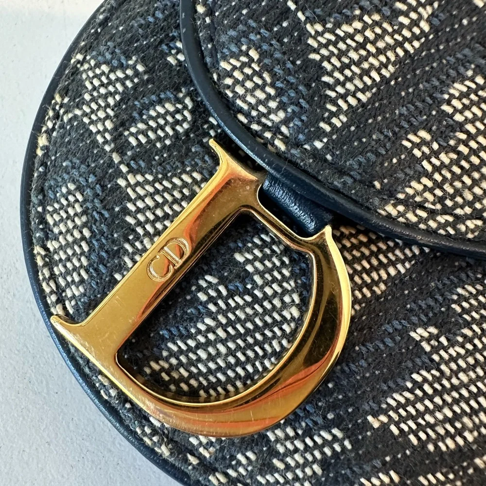 Christian Dior Saddle Oblique coin wallet